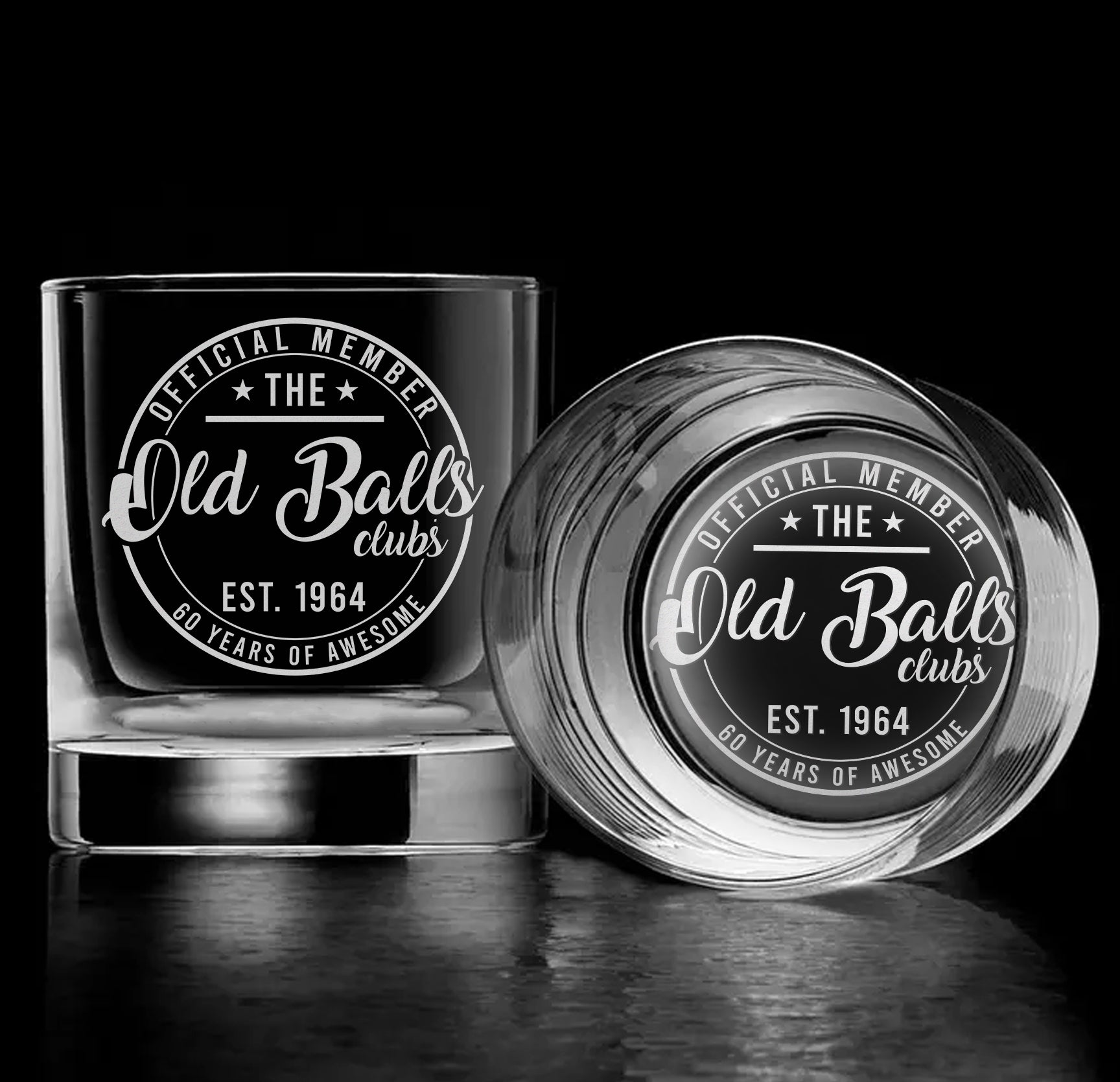 Personzalized The Old Balls Club Whiskey Glass, laser engraving, birthday gifts for dad, dad gifts, papa gifts, birthday gifts for men