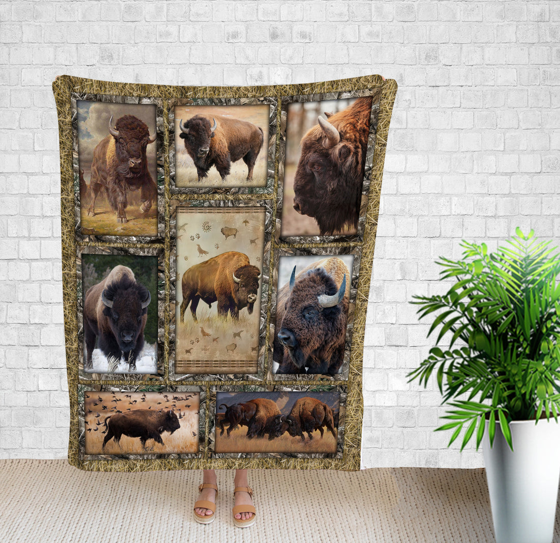 Animal Blanket, American Bison, Wild Life, Birthday Gifts For Men, Husband Gifts, Fall Throw Blanket