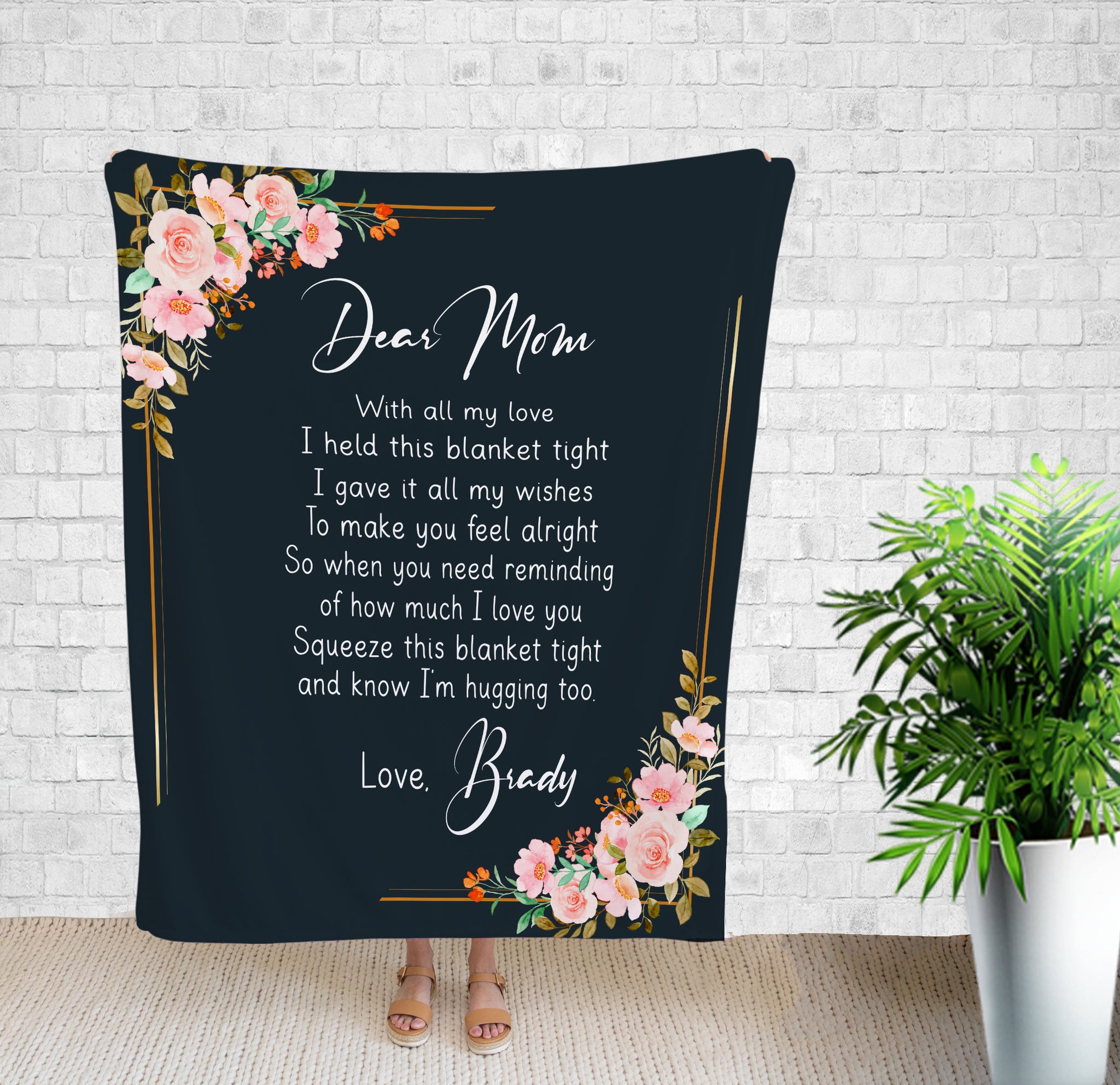 Blanket Customized, Dear Mom With All My Love Blanket, Mother And Son Quotes, Gifts Ideas, Mother's Day Gifts, Fall Throw Blanket