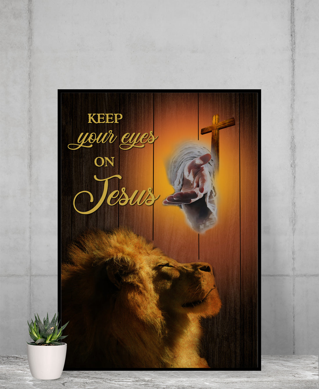 Poster Frames, Keep Your Eyes On Jesus Poster, Lion Art, Lion Wall Art, Jesus Christ, Jesus Cross, Jesus Art, Living Room Decorations