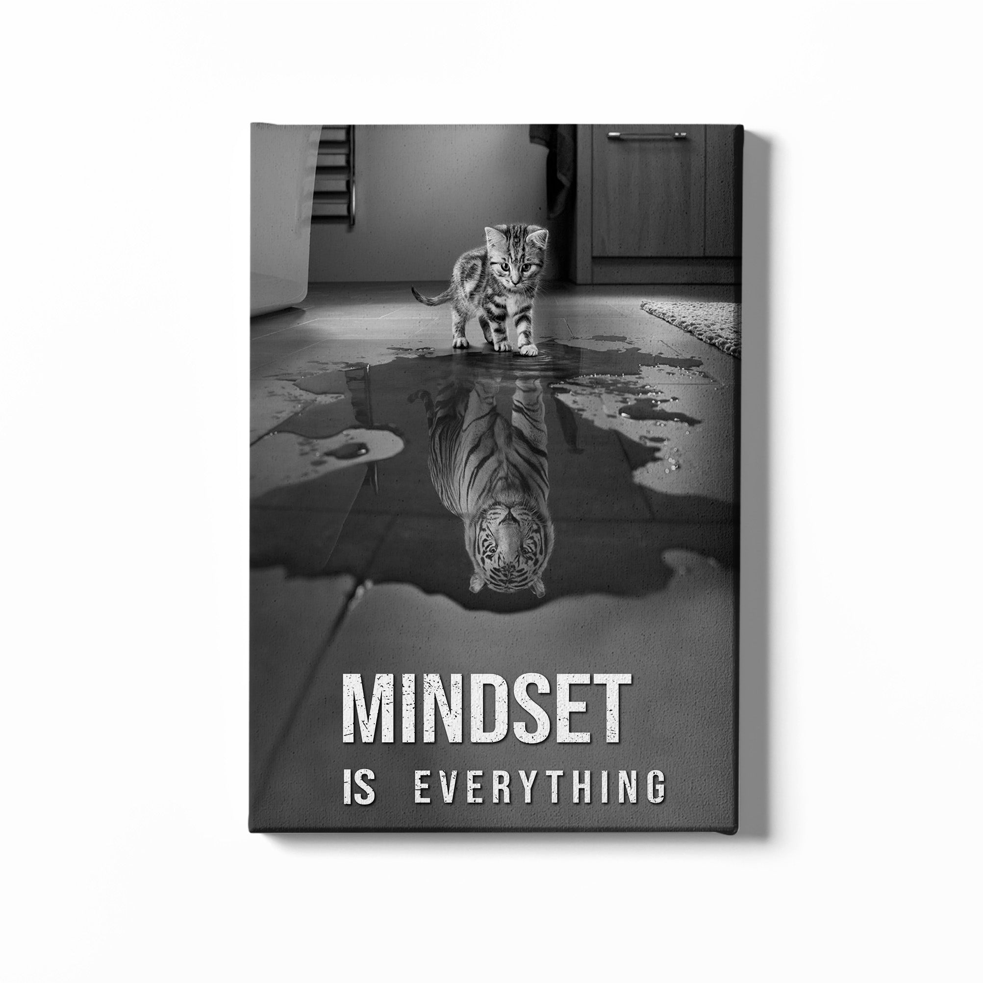 Poster Art, Mindset Is Everything Poster, Motivation Quotes, Inspirational Quotes, Cat Gifts, Tiger Print, Tiger Art, Living Room Decorations