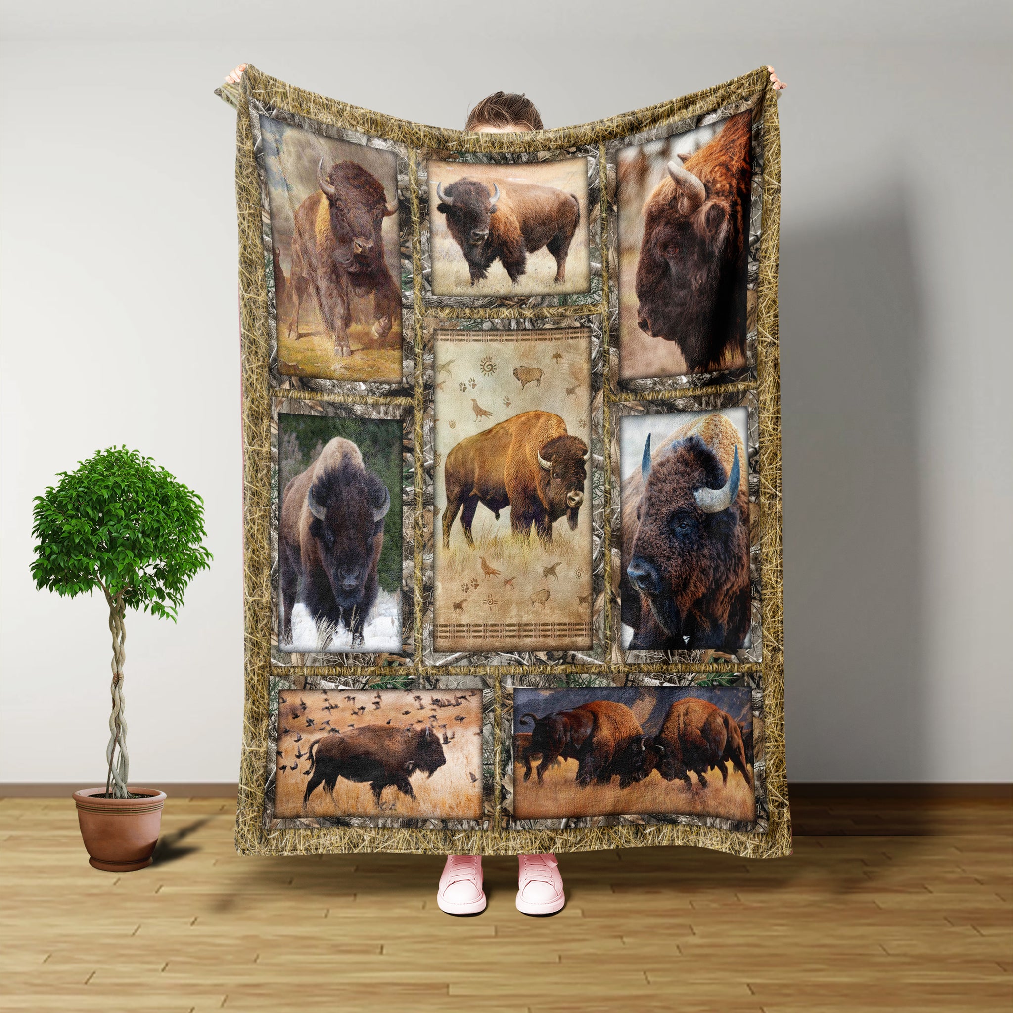 Animal Blanket, American Bison, Wild Life, Birthday Gifts For Men, Husband Gifts, Fall Throw Blanket