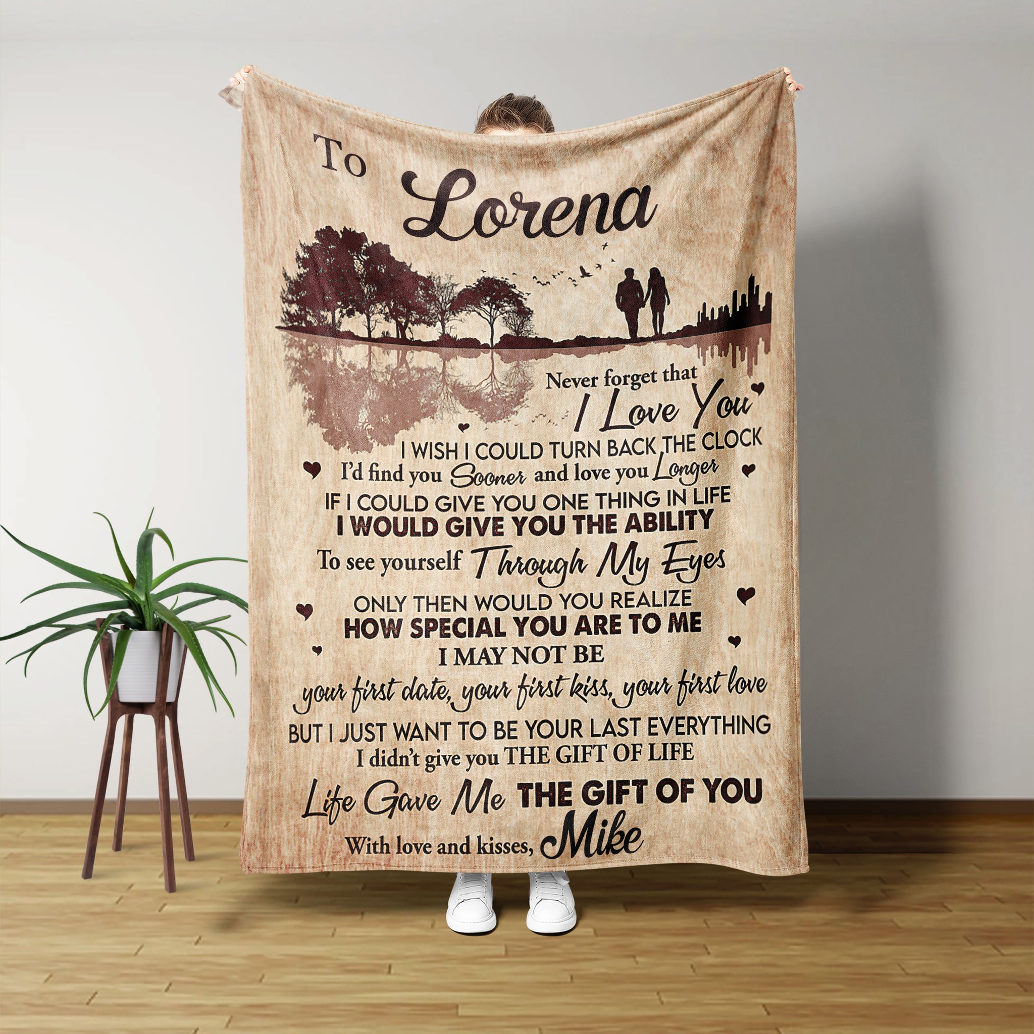 Personalized Gift For Lover, Custom To My Lorena Blanket, Mother's Day Gift, Gift For Lover.