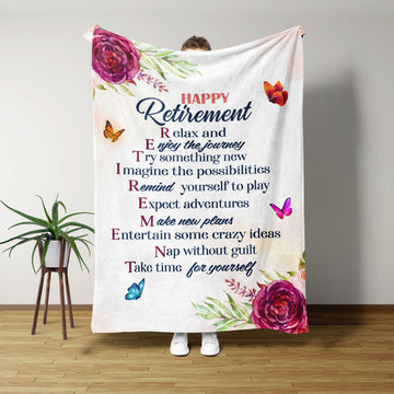 Blanket Design, Happy Retirement Blanket, Gifts For Retirement For Men, Retirement Quotes, Flower Garden, Fall Throw Blanket