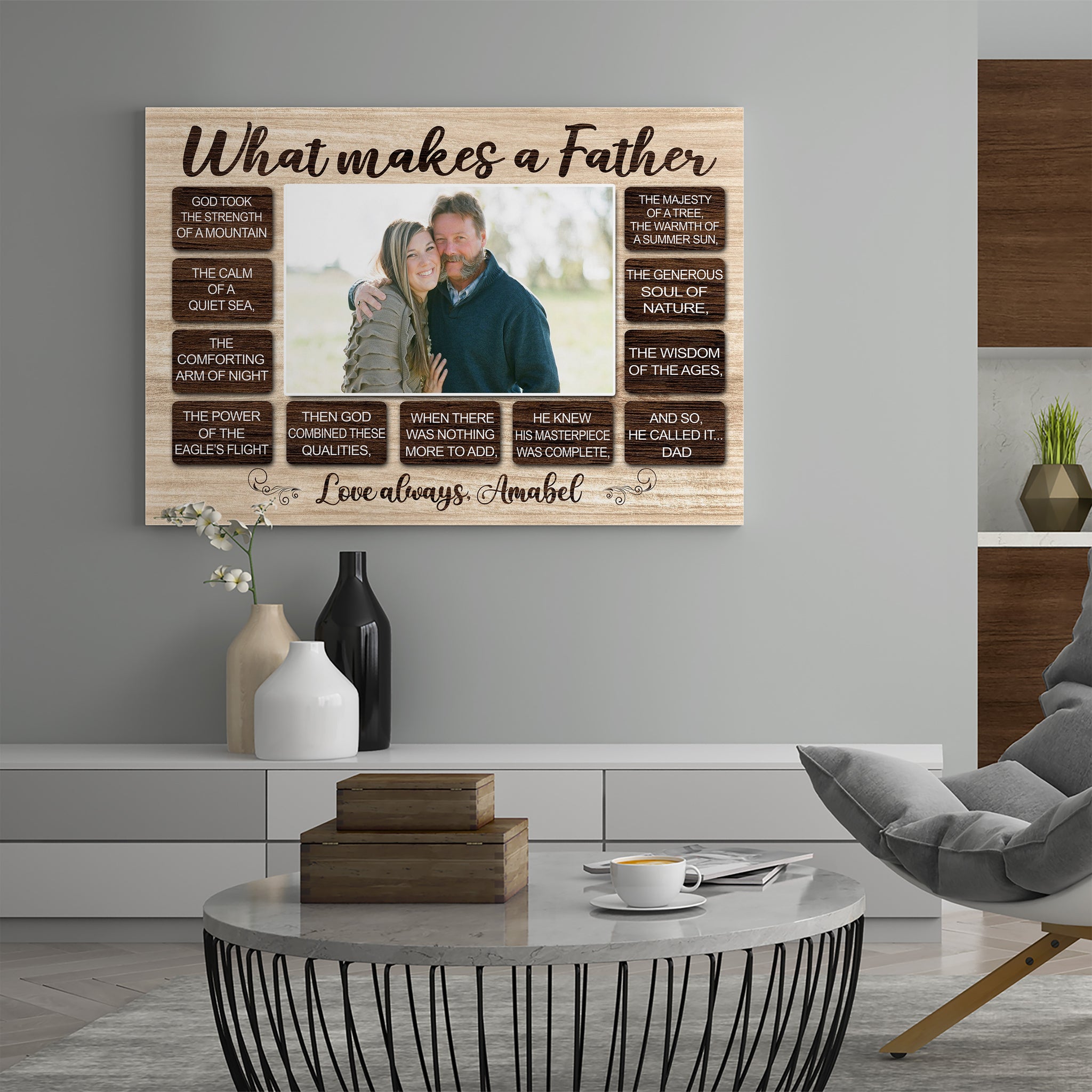 Poster Art, What Makes A Father Canvas, Dad And Daughter, Gifts For Dad, Dad Birthday Gifts, Fathers Day Gifts, Canvas Wall Art