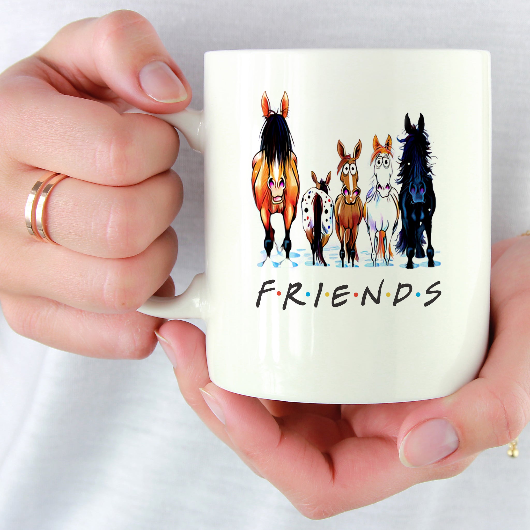 Funny Horse Mug, Mug With Animal Print, Gift For Bestie, Horse's Lover Gift.